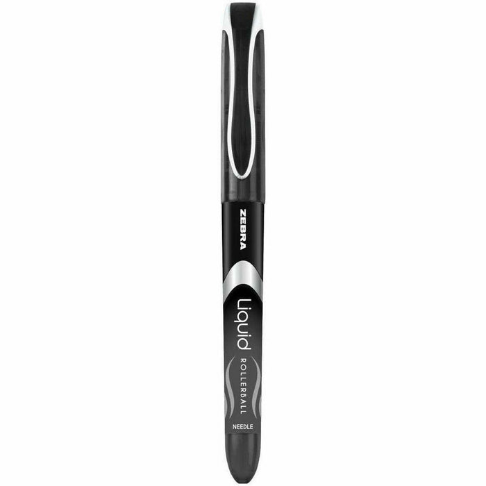 Zebra Pen Duogel Stick Rollerball Stick Pen - Medium Pen Point - Black Ink - Rubber Barrel