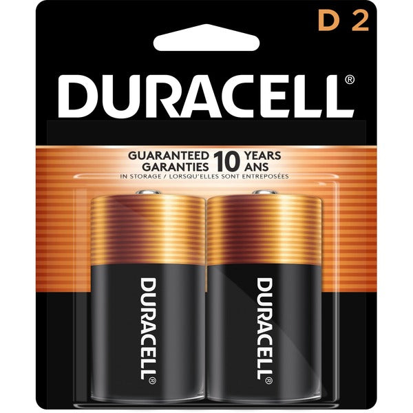 Duracell CopperTop D Size Alkaline Battery - For Multipurpose - D - 2 / Pack