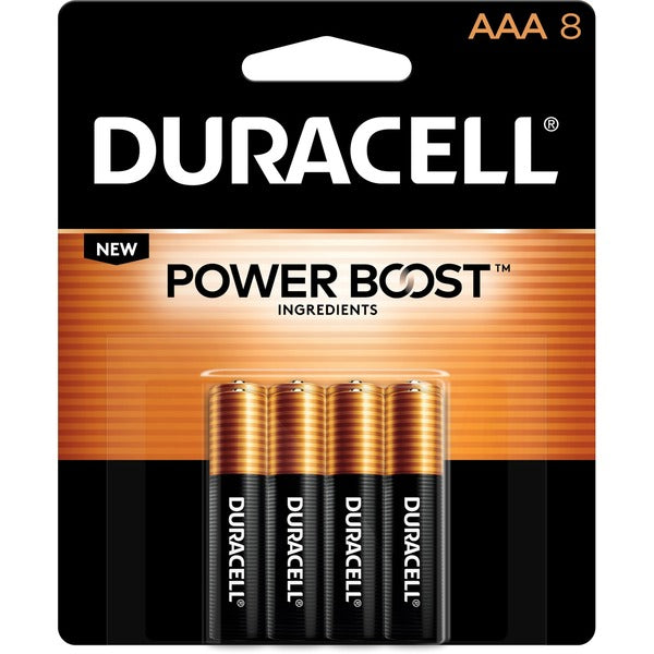 Duracell Coppertop Alkaline AAA Batteries - For Multipurpose - AAA - 1.5 V DCsapceShelf Life - 8 / Pack