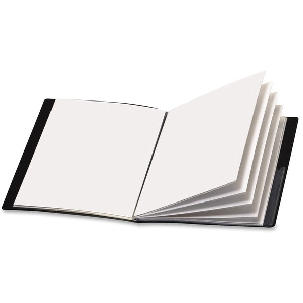 Cardinal&reg; ShowFile 50232 Letter Presentation Book - 8 1/2" (215.90 mm) x 11" (279.40 mm) - 48 Sheets Capacity - 24 Internal Pocket - Polypropylene, Poly - Black - Acid-free, Spine Label, Clear Overlay, PVC-free - 1 Each
