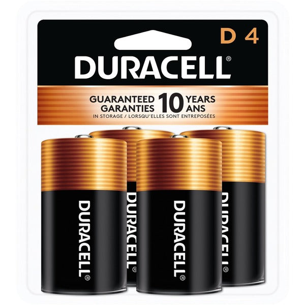 Duracell Coppertop Alkaline D Batteries - For Multipurpose - D - 1.5 V DCsapceShelf Life - 4 / Pack