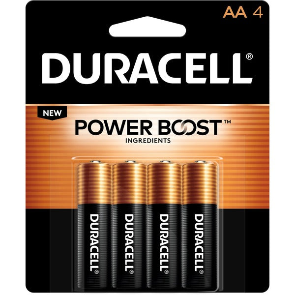 Duracell Coppertop Alkaline AA Batteries - For Multipurpose - AA - 1.5 V DCsapceShelf Life - 4 / Pack