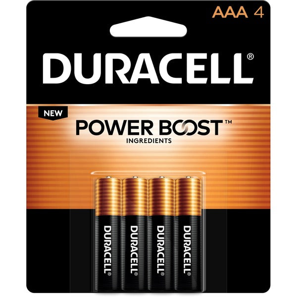 Duracell Coppertop Alkaline AAA Batteries - For Multipurpose - AAA - 1.5 V DCsapceShelf Life - 4 / Pack