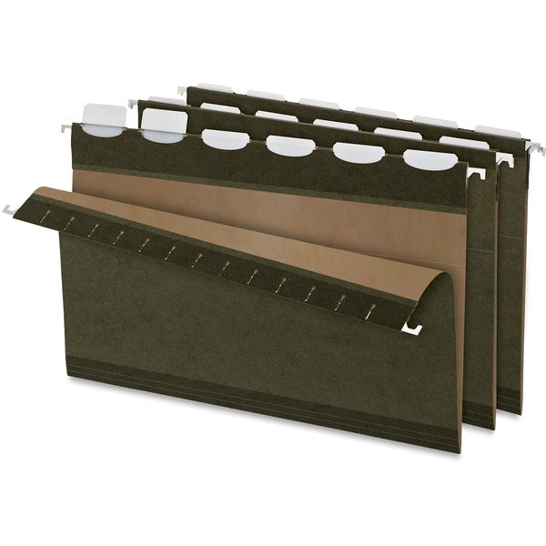 Pendaflex Ready-Tab 1/5 Tab Cut Legal Recycled Hanging Folder - 8 1/2" (215.90 mm) x 14" (355.60 mm) - Green - Reinforced - 10% Recycled - 25 / Box