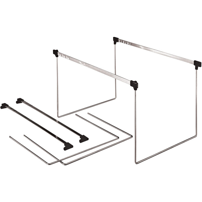 Pendaflex Actionframe Drawer File Frames - Letter - 14" (355.60 mm) to 18" (457.20 mm) Long - Steel - Stainless Steel - 2 / Box