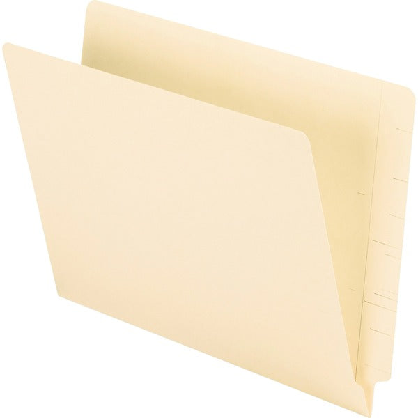 Pendaflex Letter Recycled End Tab File Folder - 8 1/2" (215.90 mm) x 11" (279.40 mm) - 3/4" (19.05 mm) Expansion - 11 pt. (3.87 mm) - 2 Plys - Manila - Heavyweight Cover - 10% Recycled - 100 / Box