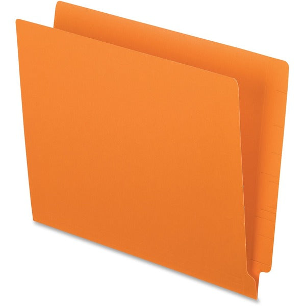 Pendaflex Letter Recycled End Tab File Folder - 8 1/2" (215.90 mm) x 11" (279.40 mm) - 3/4" (19.05 mm) Expansion - 11 pt. (3.87 mm) - 2 Plys - Orange - 10% Recycled - 100 / Box