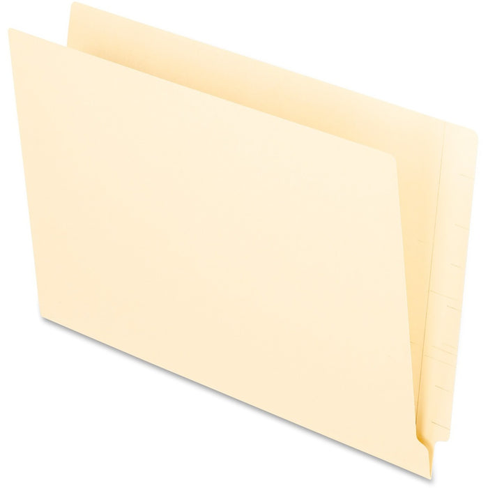 Pendaflex Legal Yes End Tab File Folder - 8 1/2" (215.90 mm) x 14" (355.60 mm) - 3/4" (19.05 mm) Expansion - 11 pt. (3.87 mm) - 2 Plys - Manila - Heavyweight Cover - 10% Recycled - 100 / Box