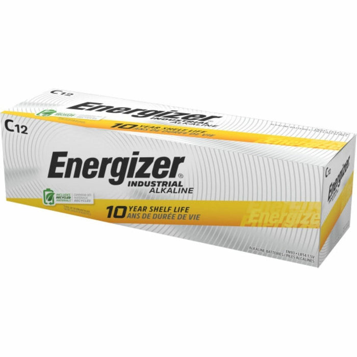 Energizer Industrial Battery - For Electronics, Construction, Facility Maintenance, Medical Center, Office, Classroom - C - 10 Year Shelf Life - 1 / Pack