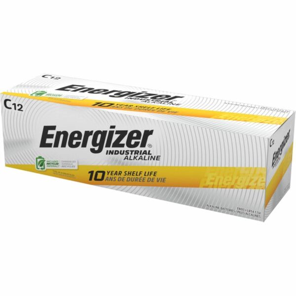 Energizer Industrial Battery - For Electronics, Construction, Facility Maintenance, Medical Center, Office, Classroom - C - 10 Year Shelf Life - 1 / Pack
