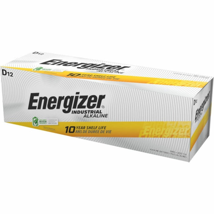 Energizer Industrial Battery - For Construction, Facility Maintenance, Repair, Medical Center, Office, Classroom, Electronics - D - 10 Year Shelf Life - 1 / Pack