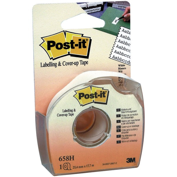 Post-it&reg; Notes - 1" (25.40 mm) Width x 58.3 ft Length - 6 Line(s) - White Tape - Removable - 1 / Roll - Yellow