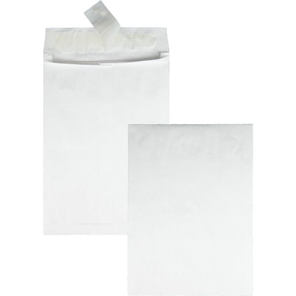 Survivor&reg; 10 x 13 x 1-1/2 DuPont Tyvek Expansion Mailers with Self-Seal Envelopes - Expansion - 10" (254 mm) Width x 13" (330.20 mm) Length - 1 1/2" (38.10 mm) Gusset - 14 lb (6350.29 g) - Peel & Seal - White - Tyvek - 100 / Carton
