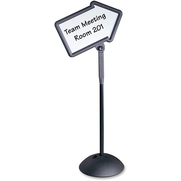 Safco Write Way Dual-sided Directional Sign - 18" (457.20 mm) Width x 64.25" (1631.95 mm) Height x 25" (635 mm) Depth - Arrow Shape - Both Sides Display, Magnetic, Durable - Indoor, Outdoor, Office - Steel - 1 Each