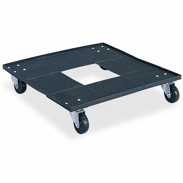 Safco Heavy-duty Stacking Chair Cart - 300 lb (136.08 kg) Load Capacity - 3" (76.20 mm) Caster Size - Steel - 23.1" (587.25 mm) Width x 23.1" (587.25 mm) Depth x 4.5" (114.30 mm) Height - Black - 1 Each
