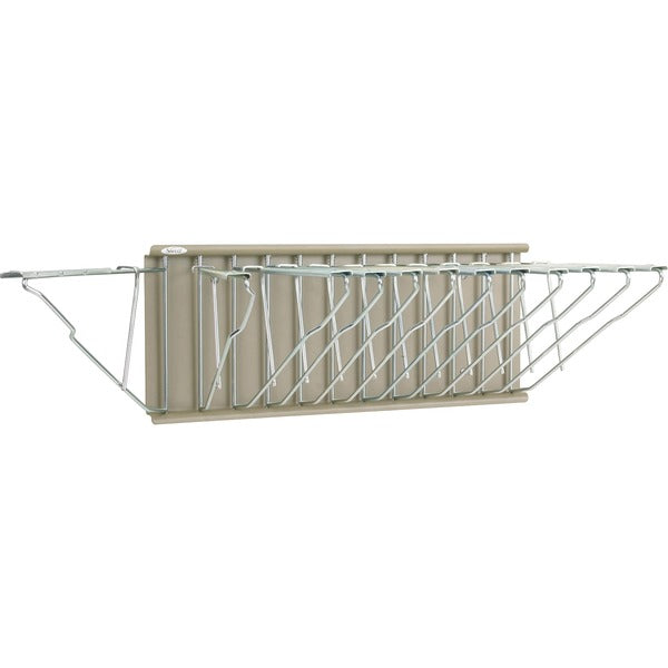 Safco Pivot Wall Rack - 9.8" (247.65 mm) Height x 24" (609.60 mm) Width x 14.8" (374.65 mm) Depth - Powder Coated - Tropic Sand - Steel - 1 Each