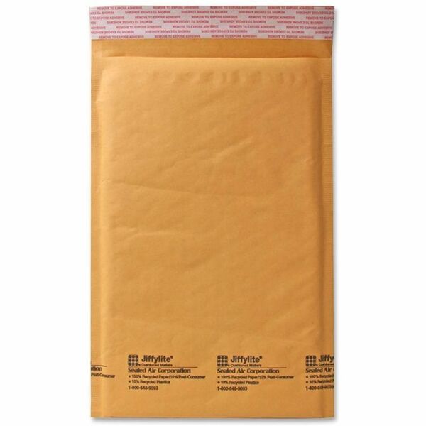 Jiffylite&reg; Cushioned Mailers #1, 7-1/4" x 10-3/4"" 100/cse - Bubble - #1 - 7 1/4" Width x 10 3/4" Length - Peel & Seal - Kraft - 100 / Case - Kraft