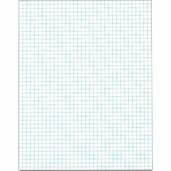 TOPS Graph Pad - 50 Sheets - Both Side Ruling Surface - Ruled Blue Margin - 20 lb Basis Weight - Letter - 8 1/2" x 11" - White Paper - 1 / Pad