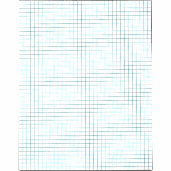 TOPS Graph Pad - 50 Sheets - Both Side Ruling Surface - Ruled Blue Margin - 20 lb (9071.85 g) Basis Weight - Letter - 8 1/2" (21.59 cm) x 11" (27.94 cm) Sheet Size - White Paper - 1 Pad