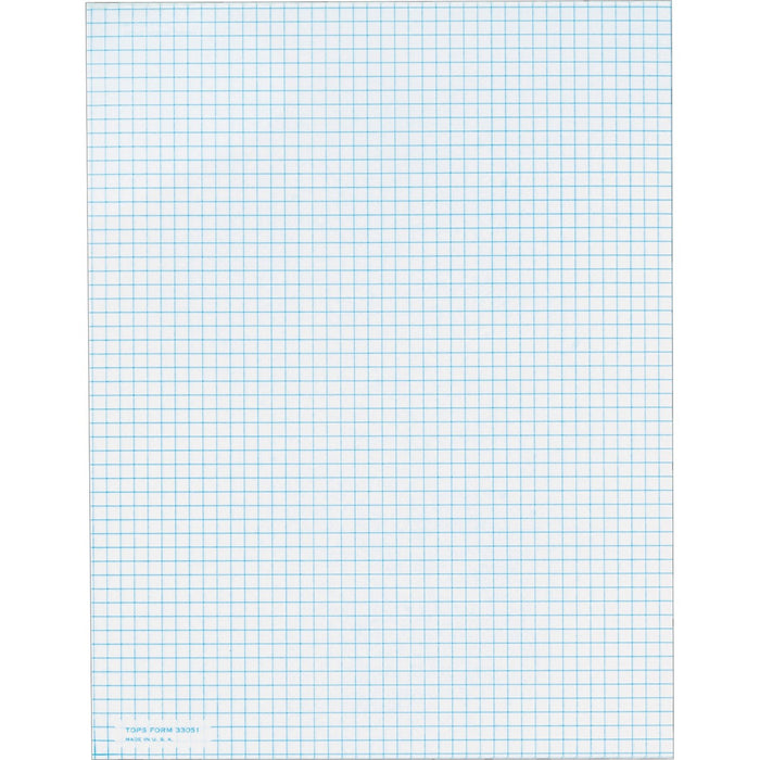 TOPS Graph Pad - 50 Sheets - Both Side Ruling Surface - 20 lb (9071.85 g) Basis Weight - Letter - 8 1/2" (21.59 cm) x 11" (27.94 cm) Sheet Size - White Paper - 1 / Pack