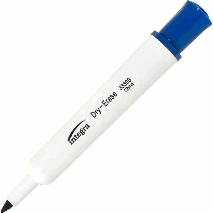 Integra Chisel Point Dry-erase Markers - Chisel Marker Point Style - Blue - 1 Dozen