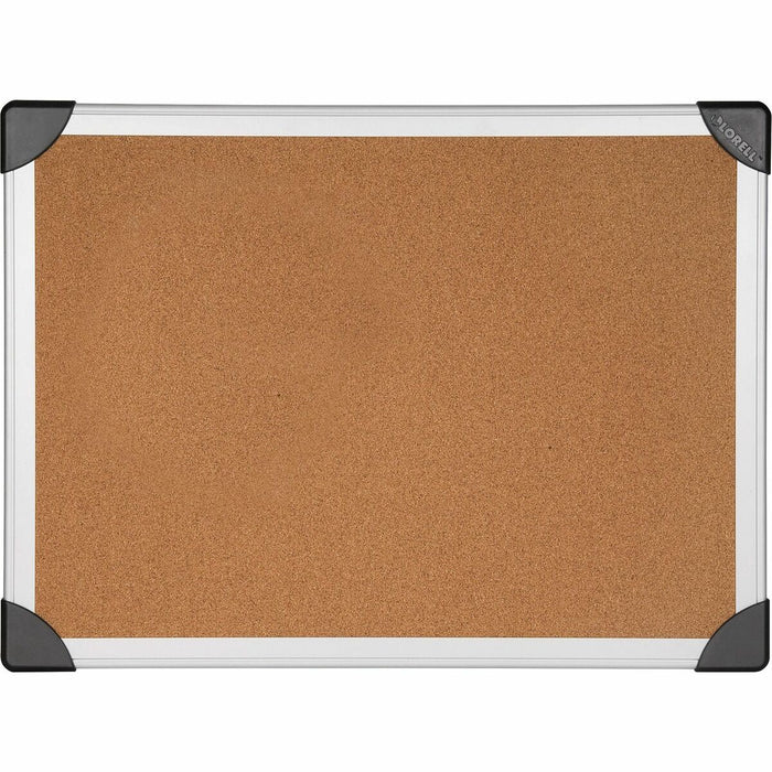 Lorell Corkboard - 24" (609.60 mm) Height x 36" (914.40 mm) Width - Cork Surface - Durable, Resist Warping, Laminated, Resilient - Aluminum Frame - 1 Each