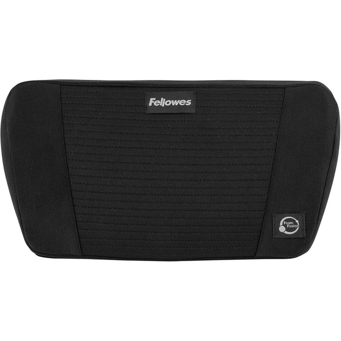 Fellowes PlushTouch&trade; Back Support - Black - Memory Foam, Gel - 1 Each