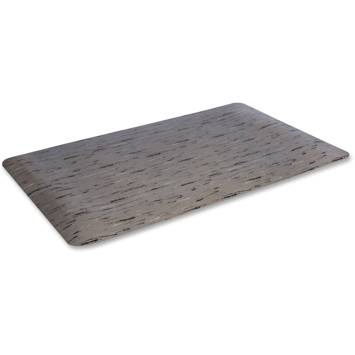 Floortex&reg; Anti-fatigue Mat - Laboratory, Medical Facility, Pharmacy, Cashier's Station, Dental - 36" (914.40 mm) Length x 24" (609.60 mm) Depth x 0.500" (12.70 mm) Thickness - Rectangular - PVC Sponge, Vinyl - Gray - 1Each