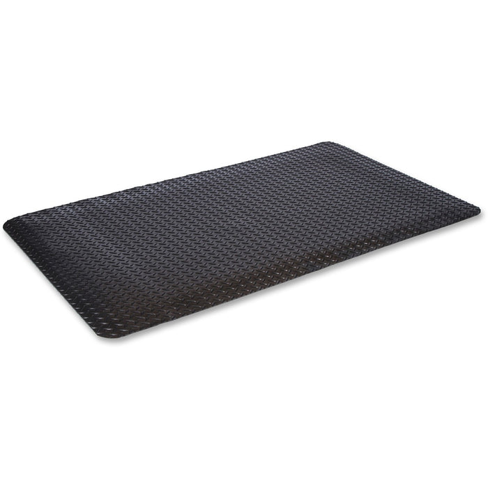 Floortex&reg; Anti-fatigue Mat - Assembly Line, Workstation - 36" (914.40 mm) Length x 24" (609.60 mm) Depth x 0.563" (14.29 mm) Thickness - Rectangular - Vinyl - Black - 1Each