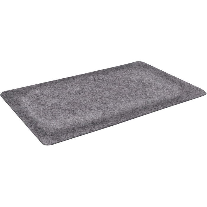 Floortex&reg; Anti-fatigue Mat - Workstation, Call Centre - 24" (609.60 mm) Length x 24" (609.60 mm) Depth - Square - Vinyl - Gray - 1Each