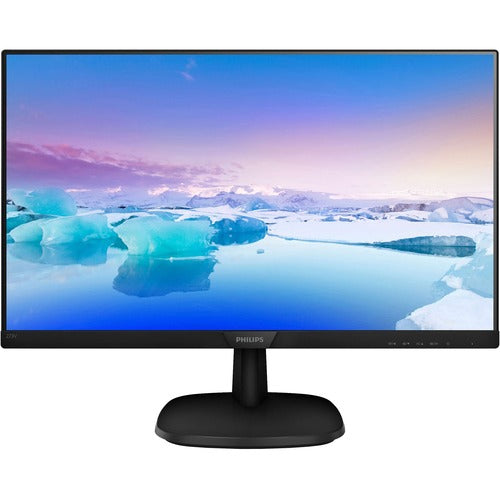 Philips V-line 243V7QJAB Full HD LCD Monitor - 16:9 - Textured Black - 23.8" Viewable - In-plane Switching (IPS) Technology - WLED Backlight - 1920 x 1080 - 16.7 Million Colors - 250 cd/m² - 5 ms GTG - 75 Hz Refresh Rate - HDMI - VGA - DisplayPort