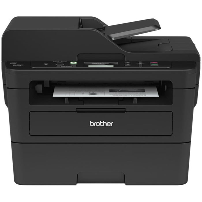 DCP-L2550DW Multifunction Monochrome Laser Printer - Copier/Printer/Scanner - 36 ppm Mono Print - 2400 x 600 dpi Print - Automatic Duplex Print - Up to 10000 Pages Monthly - 250 sheets Input - Color Scanner - 1200 dpi Optical Scan - Ethernet - Wireless LA