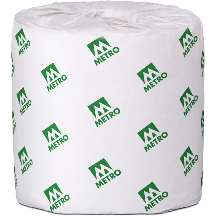 Metro Paper 2 Ply Bathroom Tissue - 2 Ply - 4.2" x 3.8" - 1.60" (40.64 mm) Core - White - Soft, Individually Wrapped, Absorbent - 48 / Carton