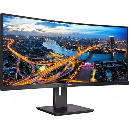 Philips Ultrawide 346B1C 34" Class WQHD Curved Screen LCD Monitor - 21:9 - Textured Black - 34" Viewable - Vertical Alignment (VA) - WLED Backlight - 3440 x 1440 - 16.7 Million Colors - Adaptive Sync - 300 cd/m² - 4 ms - 100 Hz Refresh Rate - HDMI -