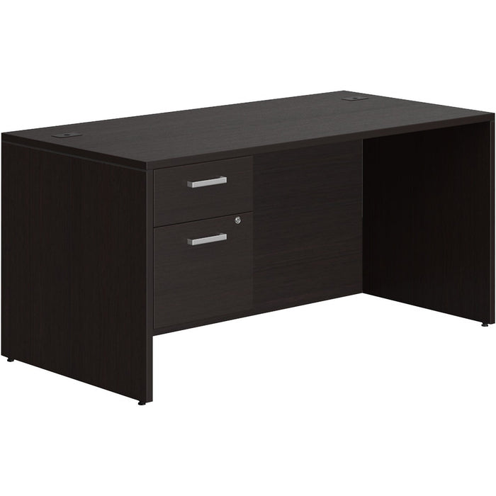 Offices To Go Ionic Single Pedestal Desk 60"W x 30"D x 29"H Dark Espresso - 60" x 30" x 29" - Single Pedestal - Finish: Dark Espresso