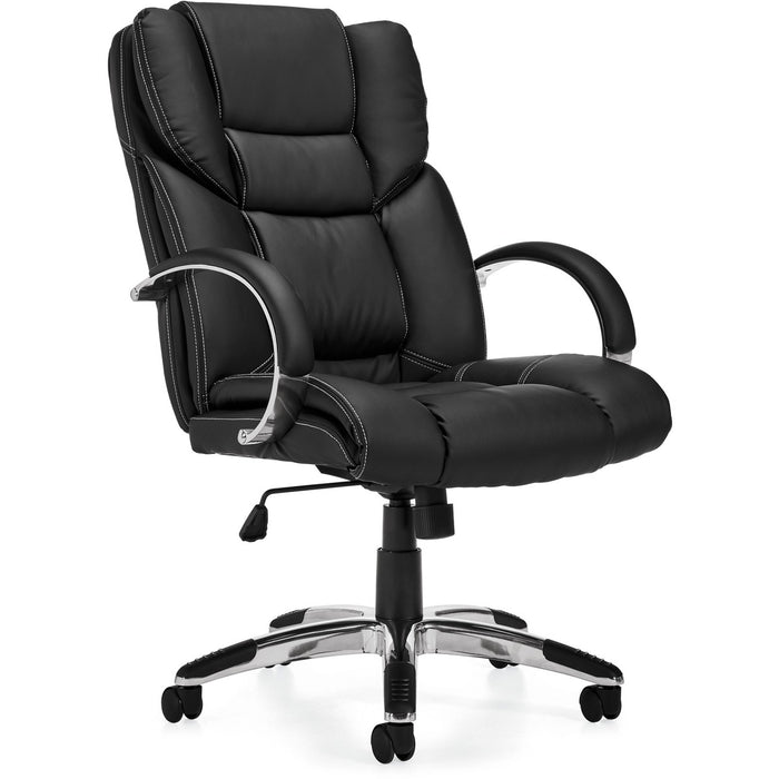 Offices To Go Thompson | High Back Tilter - Bonded Leather, Luxhide Seat - Luxhide, Bonded Leather Back - High Back - Black - 1 Each