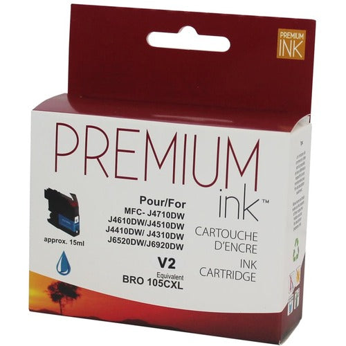 Premium Ink Inkjet Ink Cartridge - Alternative for Brother LC105CS - Cyan - 1 Each - 500 Pages