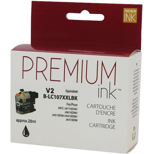 Premium Ink Inkjet Ink Cartridge - Alternative for Brother LC107BKS - Black - 1 Each - 500 Pages