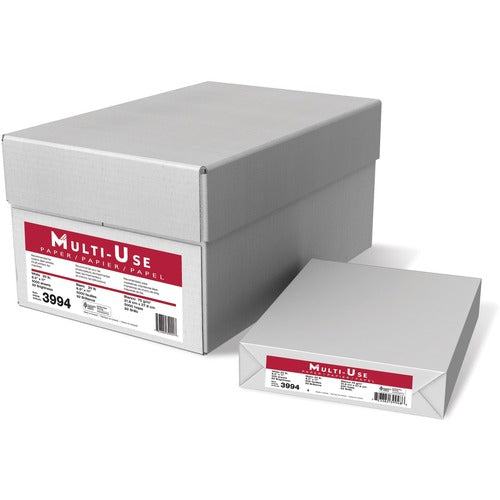 Multi-Use Copy Paper - White - 92 Brightness - Letter - 8 1/2" x 11" - 20 lb Basis Weight - 5000 Carton - 5000 Sheets - 500 Sheets per Ream - 10 Ream per Case - Sustainable Forestry Initiative (SFI) - Printable, Pre-punched, Perforated, Acid-free, Chlorin