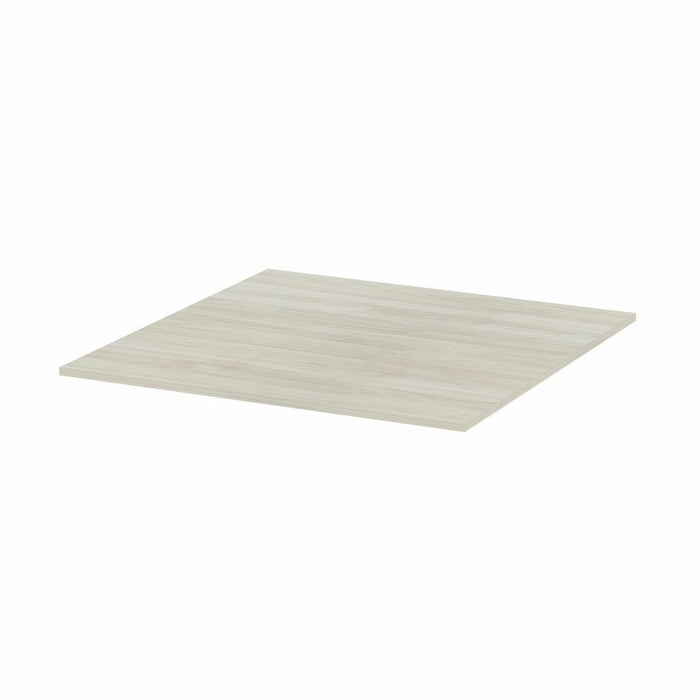 Heartwood Table Top - For - Table TopWinter White Square Top x 1" Table Top Thickness - Thermofused Laminate (TFL), Wood Grain Top Material