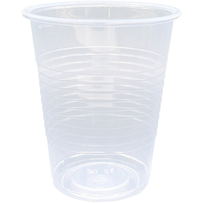 Genuine Joe 12 oz Transparent Beverage Cups - 100 / Pack - 10 / Carton - Clear - Plastic - Cold Drink